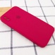 Чехол Silicone Case Square Full Camera Protective (AA) для Apple iPhone XS / X (5.8") Красный / Rose Red