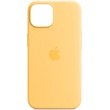 Чехол Silicone case (AAA) full with Magsafe для Apple iPhone 14 Pro Max (6.7") Желтый / Sunglow