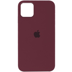 Чехол Silicone Case Full Protective (AA) для Apple iPhone 12 Pro / 12 (6.1") Бордовый / Plum