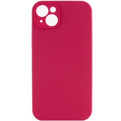 Чехол Silicone Case Full Camera Protective (AA) NO LOGO для Apple iPhone 13 (6.1") Красный / Rose Red