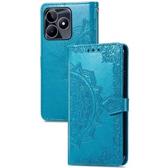 Кожаный чехол (книжка) Art Case с визитницей для Realme C51 Синий