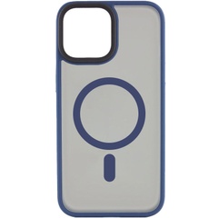 TPU+PC чехол Metal Buttons with MagSafe для Apple iPhone 15 Plus (6.7") Синий