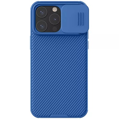 Карбоновая накладка Nillkin CamShield Pro Magnetic для Apple iPhone 15 Pro (6.1") Blue