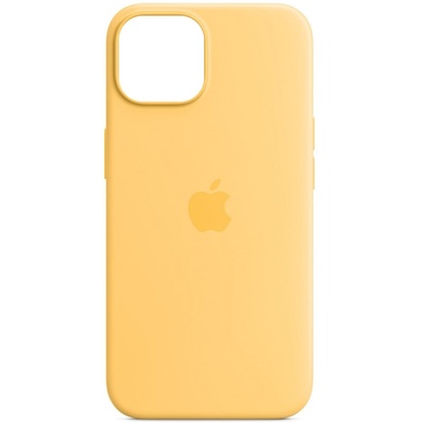 Чехол Silicone case (AAA) full with Magsafe для Apple iPhone 14 Pro Max (6.7") Желтый / Sunglow