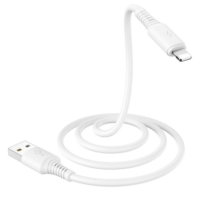 Дата кабель Borofone BX47 Coolway USB to Lightning (1m), Білий