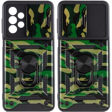 Ударопрочный чехол Camshield Serge Ring Camo для Samsung Galaxy A23 4G Зеленый / Army Green