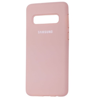 Чехол Silicone Cover Full Protective (AA) для Samsung Galaxy S10+ Розовый / Pink Sand