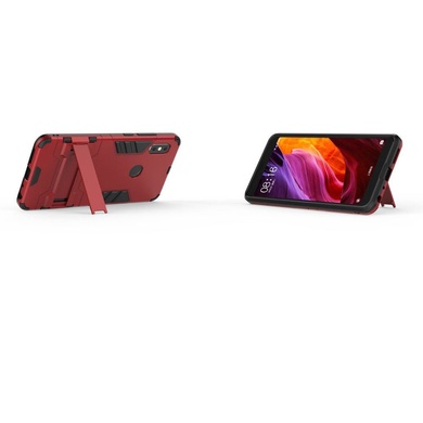 Ударопрочный чехол-подставка Transformer для Xiaomi Redmi Note 5 Pro / Note 5 (DC) с защитой корпуса Красный / Dante Red