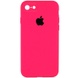 Чохол Silicone Case Square Full Camera Protective (AA) для Apple iPhone 6/6s (4.7"), Рожевий / Barbie pink