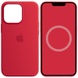 Чехол Silicone case (AAA) full with Magsafe and Animation для Apple iPhone 14 Pro Max (6.7") Красный / Red