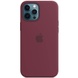 Чехол Silicone case (AAA) full with Magsafe and Animation для Apple iPhone 12 Pro / 12 (6.1") Бордовый / Plum