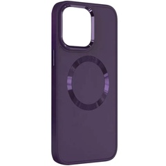 TPU чохол Bonbon Metal Style with MagSafe для Apple iPhone 15 Plus (6.7"), Фиолетовый / Dark Purple
