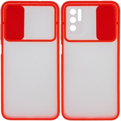 Чехол Camshield mate TPU со шторкой для камеры для Xiaomi Redmi Note 10 5G / Poco M3 Pro Красный