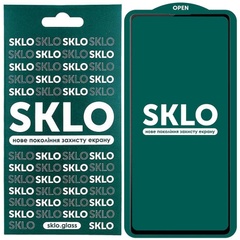 Защитное стекло SKLO 5D (full glue) для Samsung Galaxy S21 FE Черный