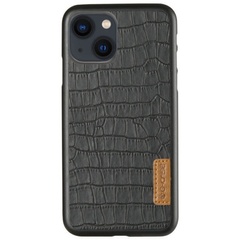 Кожаная накладка G-Case Crocodile Dark series для Apple iPhone 13 mini (5.4") Черный