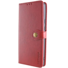 Шкіряний чохол книжка GETMAN Gallant (PU) для Xiaomi Redmi Note 13 Pro 4G, Червоний