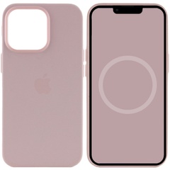 Чохол Silicone case (AAA) full with Magsafe and Animation для Apple iPhone 13 Pro (6.1"), Розовый / Chalk Pink