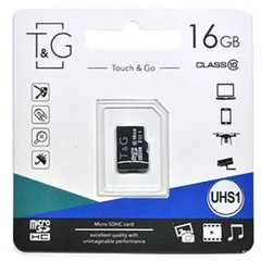 Карта памяти T&G microSDHC (UHS-1) 16 GB class 10 (без адаптера) Черный