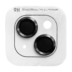 Захисне скло Metal Classic на камеру (в упак.) для Apple iPhone 15 (6.1") / 15 Plus (6.7"), Черный / Midnight