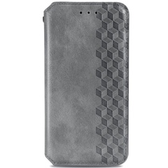 Кожаный чехол книжка GETMAN Cubic (PU) для Samsung Galaxy A02s / M02s Серый