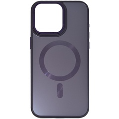 Чохол TPU+Glass Sapphire Midnight Open Camera with MagSafe для Apple iPhone 15 (6.1"), Фиолетовый / Deep Purple