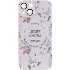 TPU+PC чехол Secret Garden with MagSafe для Apple iPhone 14 (6.1") White