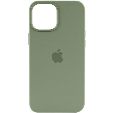 Чохол Silicone case (AAA) full with Magsafe and Animation для Apple iPhone 15 Pro (6.1"), Зеленый / Cypress