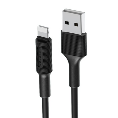 Дата кабель Borofone BX1 EzSync USB to Lightning (1m), Чорний