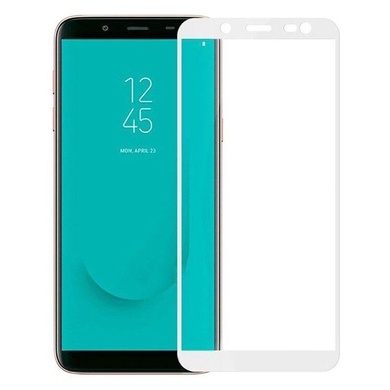 Захисне скло 2.5D CP+ (full glue) для Samsung J600F Galaxy J6 (2018), Білий