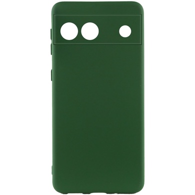 Чохол Silicone Cover Lakshmi Full Camera (A) для Google Pixel 6a, Зелений / Dark Green