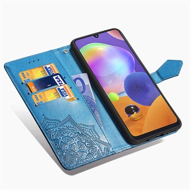 Кожаный чехол (книжка) Art Case с визитницей для Samsung Galaxy A55 Синий