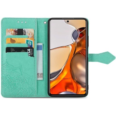 Кожаный чехол (книжка) Art Case с визитницей для Xiaomi Poco X4 Pro 5G Бирюзовый