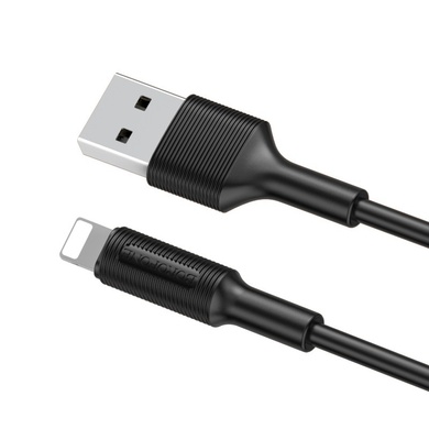 Дата кабель Borofone BX1 EzSync USB to Lightning (1m) Черный