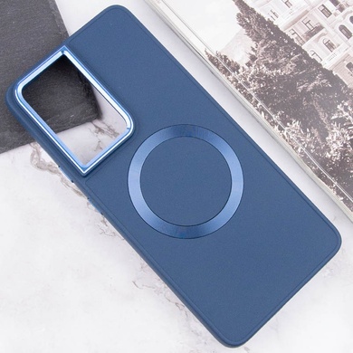 TPU чохол Bonbon Metal Style with MagSafe для Samsung Galaxy S24 Ultra, Синій / Cosmos Blue
