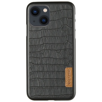 Шкіряна накладка G-Case Crocodile Dark series для Apple iPhone 13 mini (5.4"), Чорний