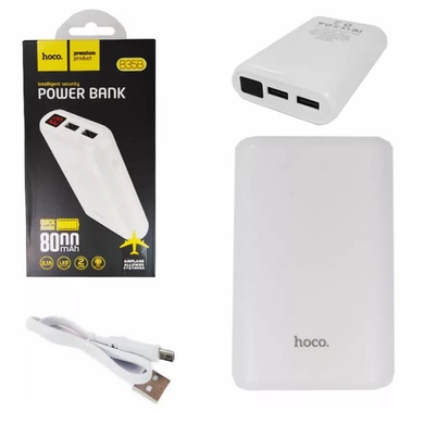 Портативное зарядное устройство Power Bank Hoco B35B Entrourage 8000 mAh Белый