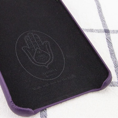 Кожаный чехол AHIMSA PU Leather Case Logo (A) для Apple iPhone 12 mini (5.4") Фиолетовый