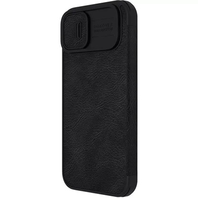 Кожаный чехол (книжка) Nillkin Qin Pro Camshield для Apple iPhone 14 Plus (6.7") Черный