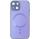Чохол TPU+Glass Sapphire Midnight with MagSafe для Apple iPhone 15 (6.1"), Бузковий / Dasheen