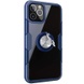 TPU+PC чохол Deen CrystalRing for Magnet (opp) для Apple iPhone 12 Pro / 12 (6.1"), Бесцветный / Темно-синий