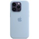 Чохол Silicone case (AAA) full with Magsafe для Apple iPhone 14 Pro (6.1"), Голубой / Sky