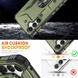 Ударопрочный чехол Pathfinder Ring для Samsung Galaxy A14 4G/5G Зеленый / Army Green