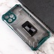 Ударопрочный чехол Transformer CrystalRing для Apple iPhone 13 Pro Max (6.7") Темно-зеленый