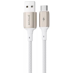 Дата кабель Proove Dense Metal USB to Type-C 2.4A (1m) White