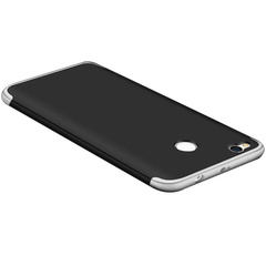Пластиковая накладка GKK LikGus 360 градусов (opp) для Xiaomi Redmi 4X Черный / Серебряный