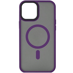TPU+PC чехол Metal Buttons with MagSafe для Apple iPhone 15 Plus (6.7") Темно-Фиолетовый
