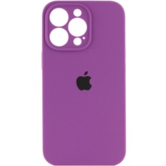 Чехол Silicone Case Full Camera Protective (AA) для Apple iPhone 13 Pro (6.1") Фиолетовый / Grape