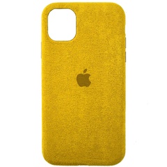 Чехол ALCANTARA Case Full для Apple iPhone 12 Pro / 12 (6.1") Желтый