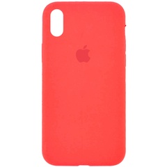 Чохол Silicone Case Full Protective (AA) для Apple iPhone X (5.8 ") / XS (5.8"), Оранжевый / Pink citrus