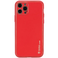 Кожаный чехол Xshield для Apple iPhone 14, Красный / Red